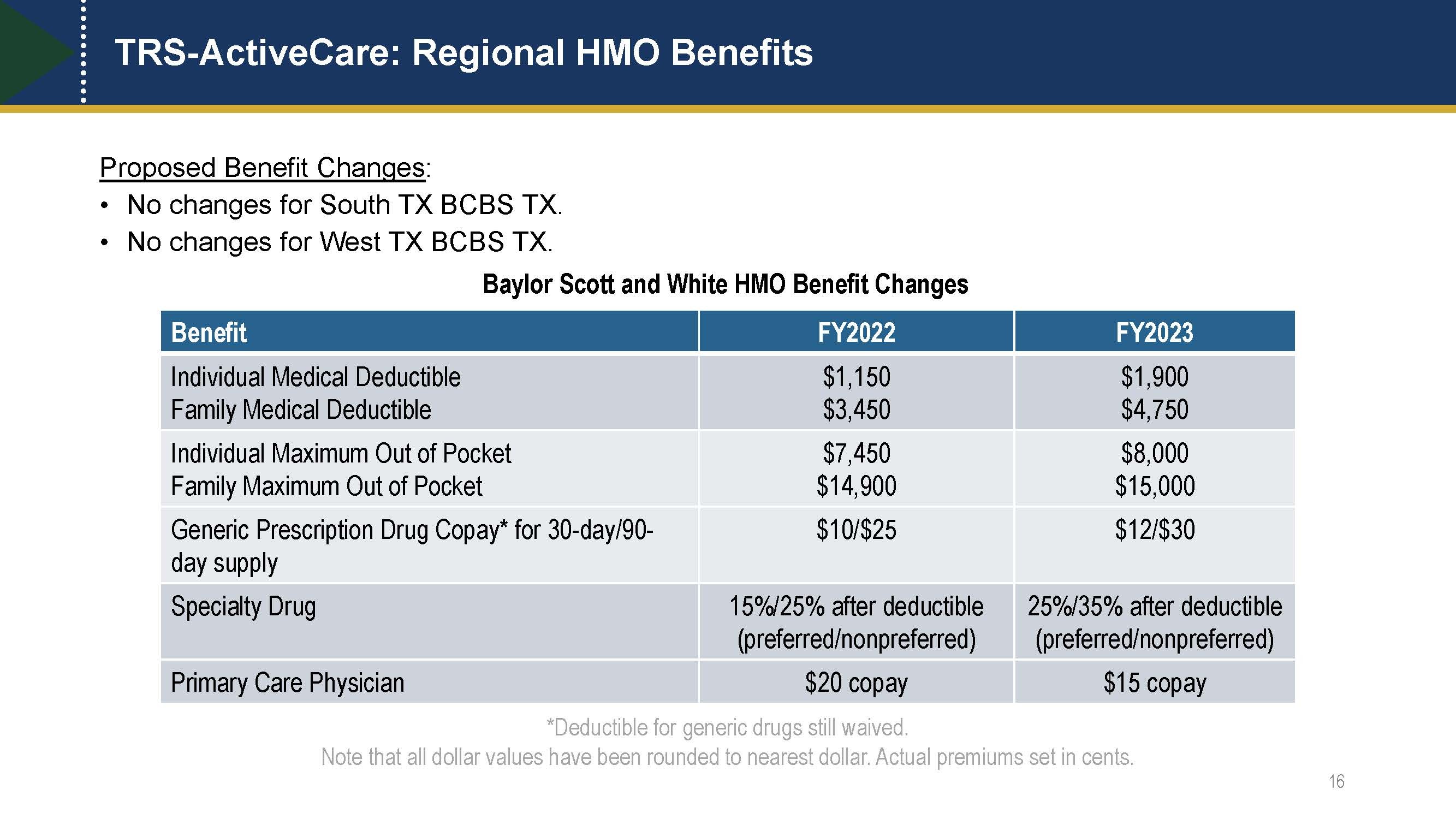 Regional HMO Benefits